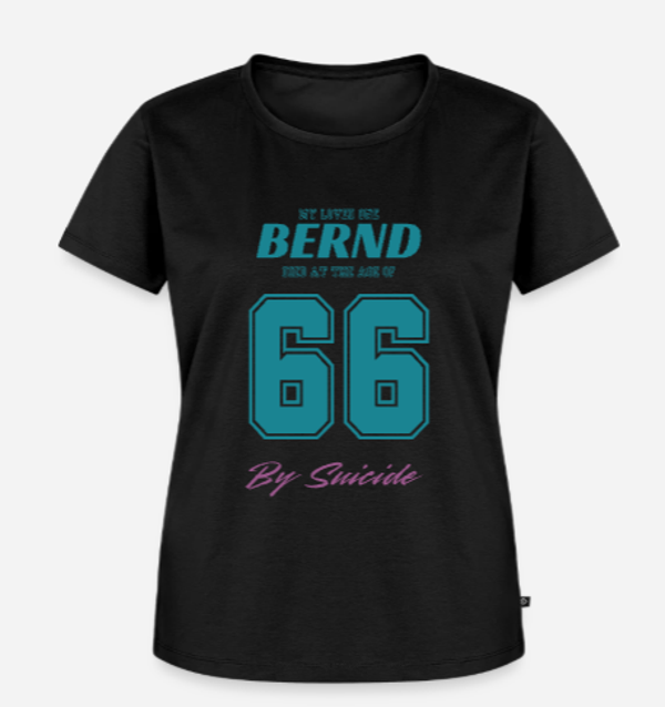 T-Shirt Damen "Died at the age of" (Front-Aufdruck)