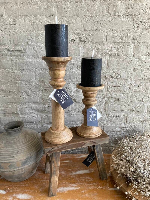 Voetenbankje van gerecyclede Elmwood