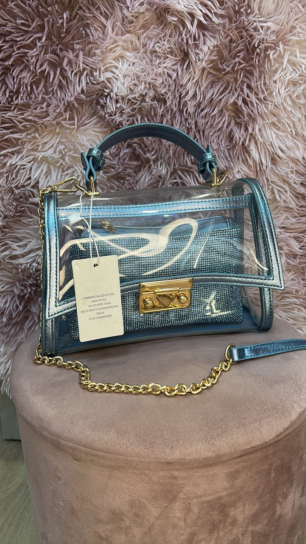 Borsa glamour scintillante