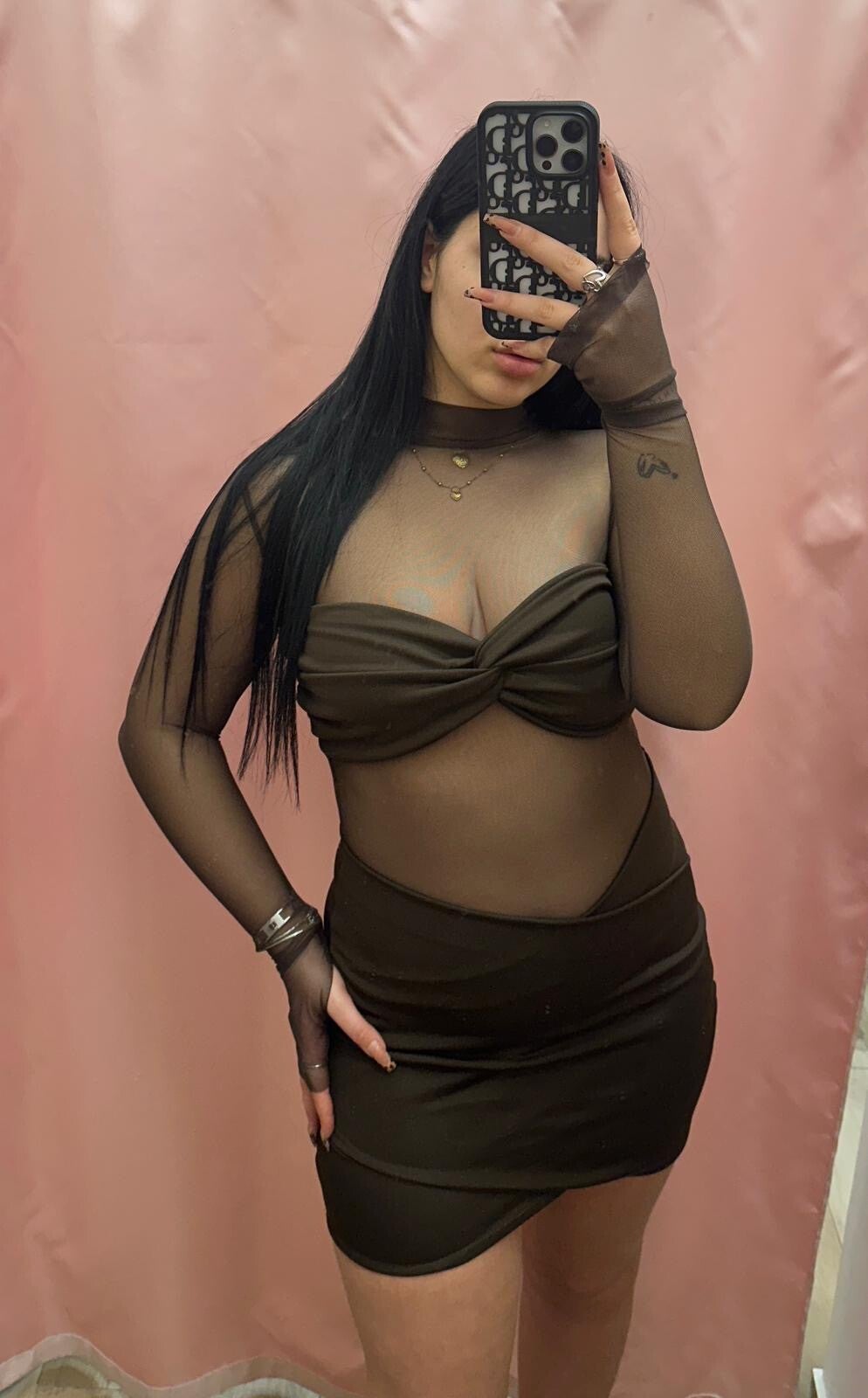 Vestitino Sheer Paneled