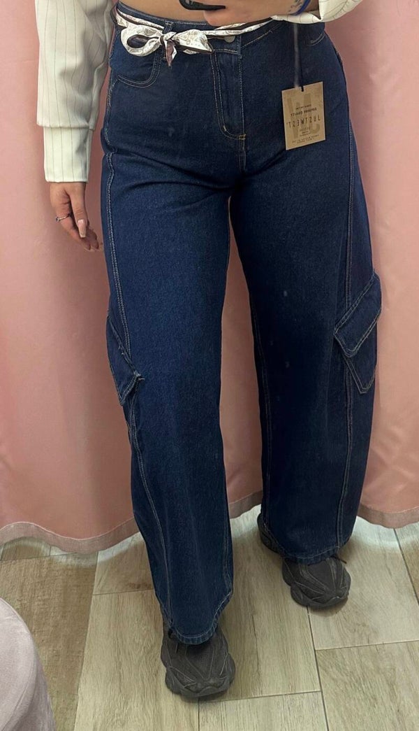 Jeans cargo wide