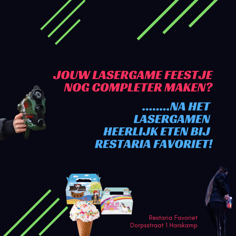 Lasergamen en Restaria Favoriet Harskamp