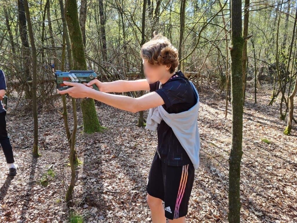 Lasergamen bij De Eiken Stek in Wekerom en het Wekeromse Zand