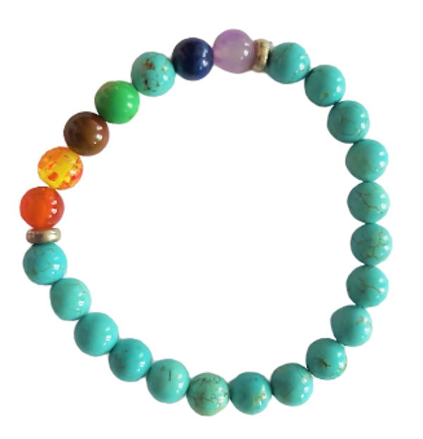 Edelsteen armband Turkoois Chakra