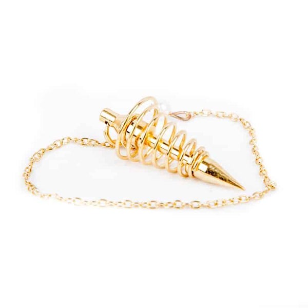 Pendel Messing Spiraal Goudkleurig