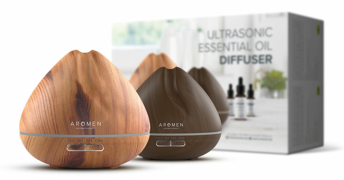 Ultrasone Diffuser Voor Etherische Oliën (Donkerbruin)