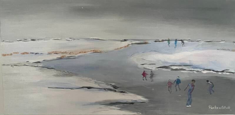 Winters tafereel (80 x 40 cm)