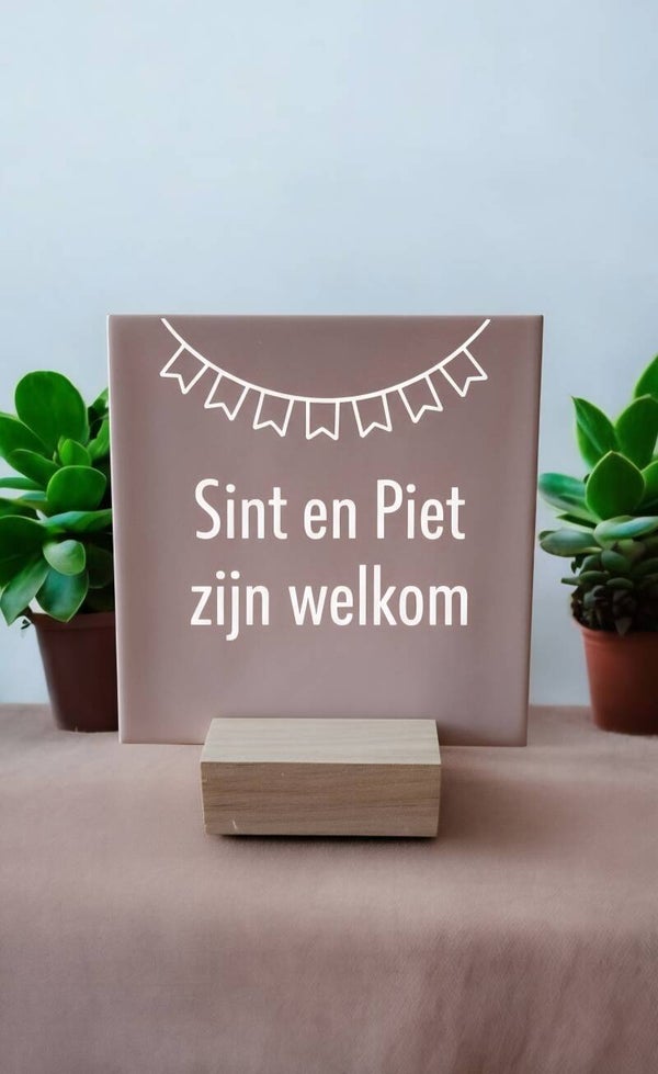 sint en piet tegeltjes 13 x 13 cm