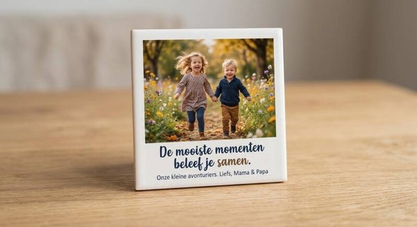 Gepersonaliseerde Keramische Tegel (10x10 cm) – Met Jouw Eigen Foto of Tekst