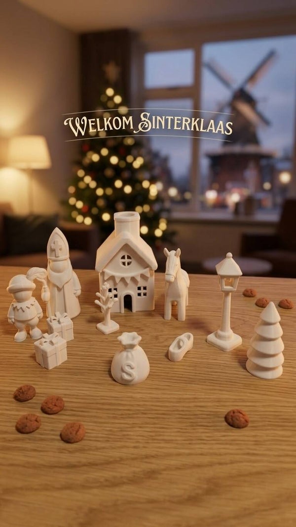 Sinterklaas Decoratieset – Miniatuur Sinterklaasdorp