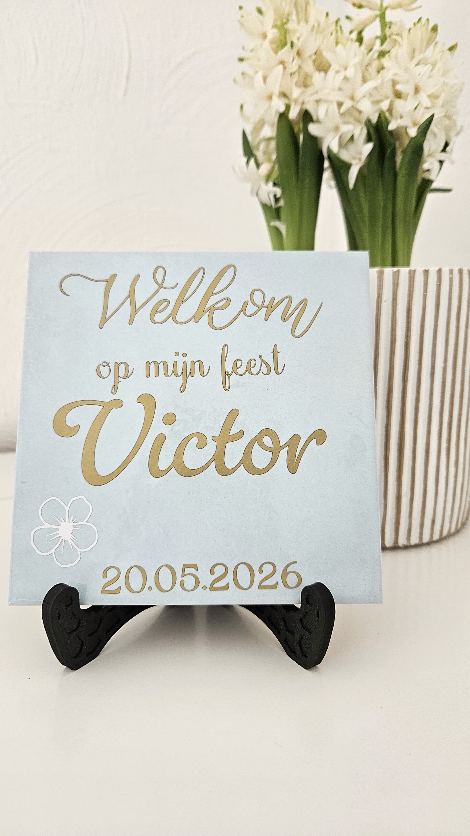 Gepersonaliseerd Herinneringstegeltje – Feestelijke Aankondiging