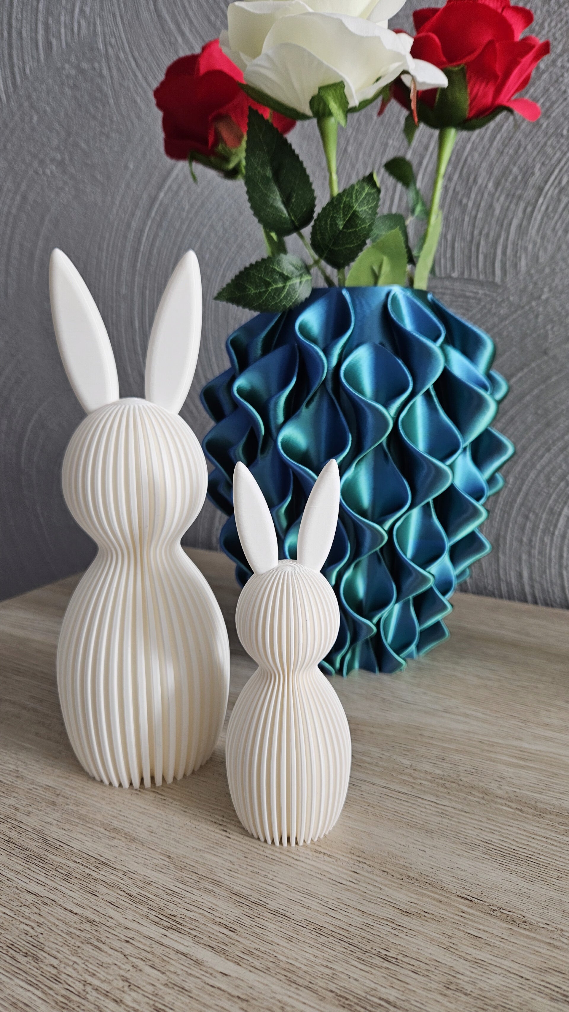 Minimalistische Design Paashaas DUO OF TRIO set