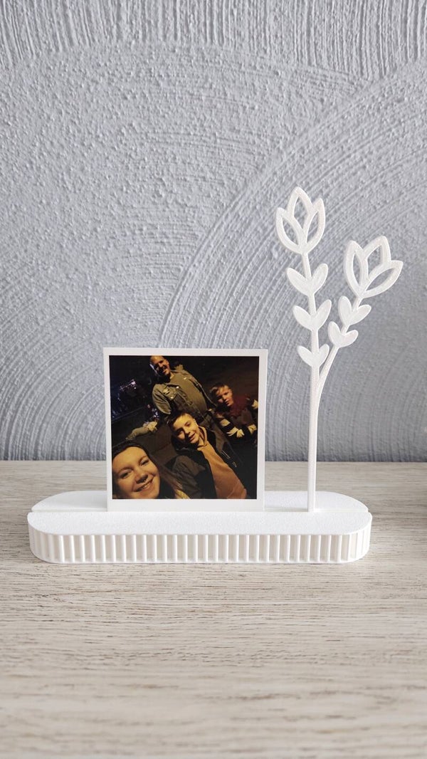 3D-Geprinte Fotohouder – Bloemen die altijd bloeien