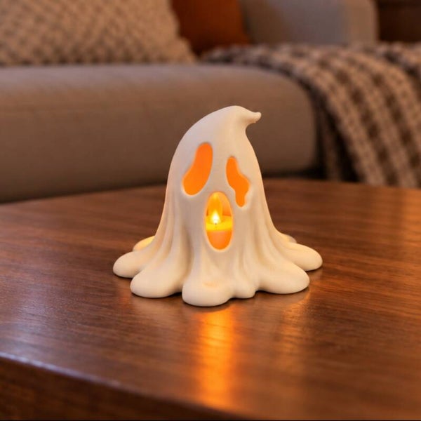 3D Halloween Spookje Theelichthouder – "Friendly Ghost"