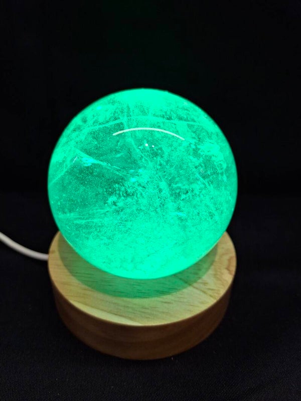 Houten licht bol houder diverse maten rond