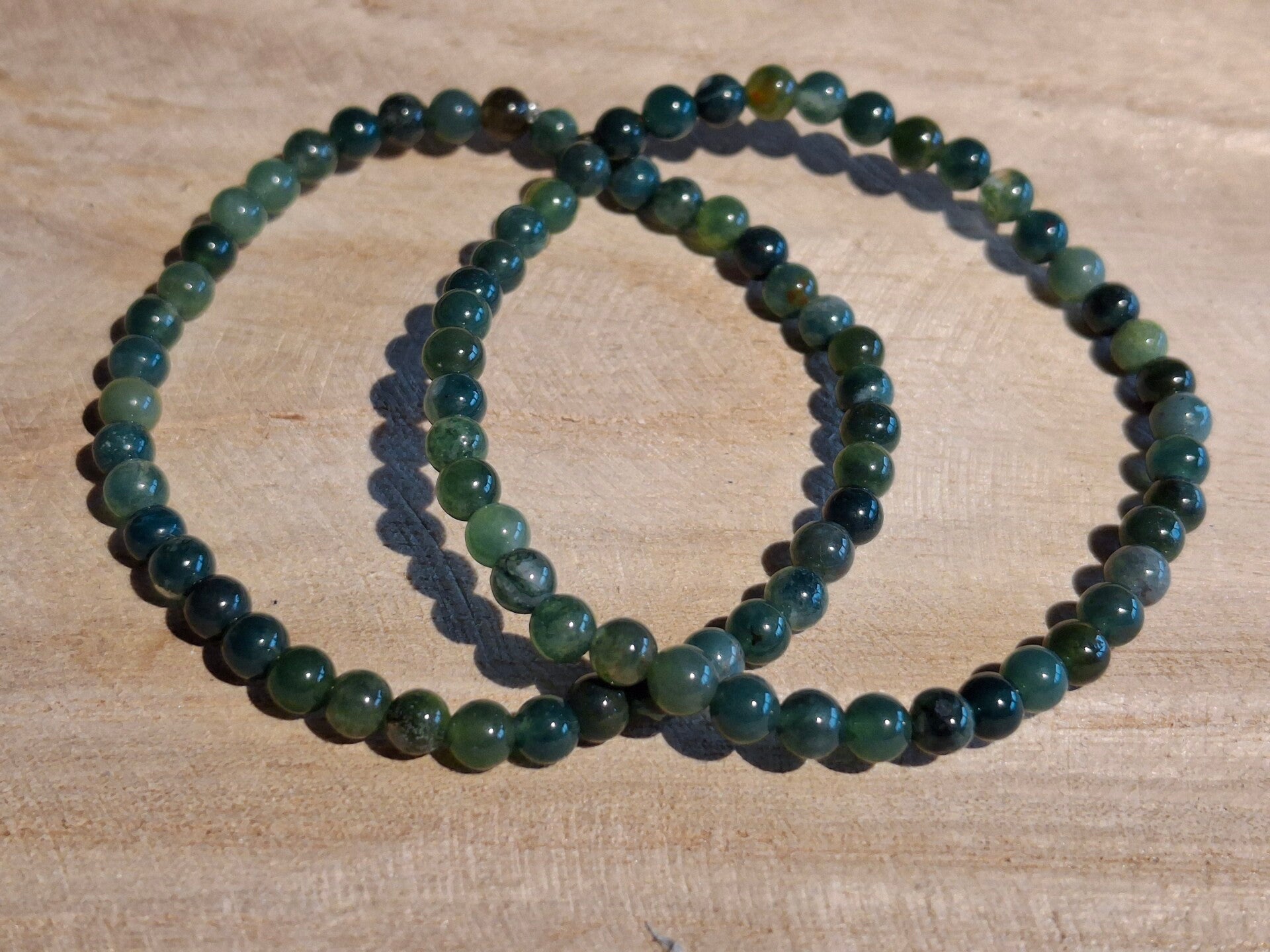 Armband 4mm Mos Agaat 1