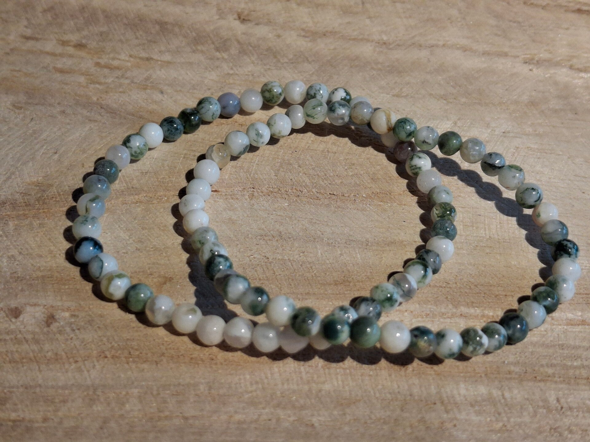 Armband 4mm Mos agaat 2