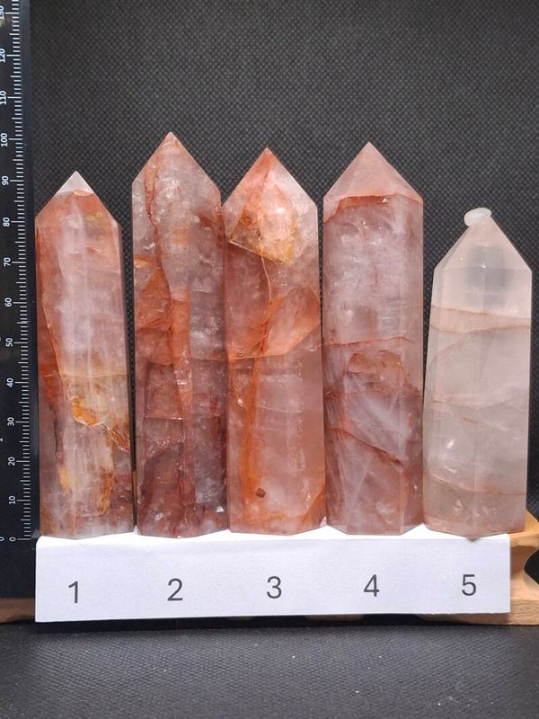 Vuurkwarts  hematoïde kwarts Torens