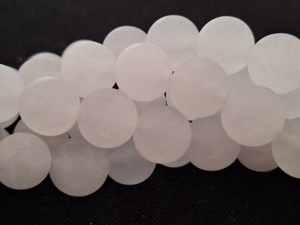 Witte jade mat 8mm
