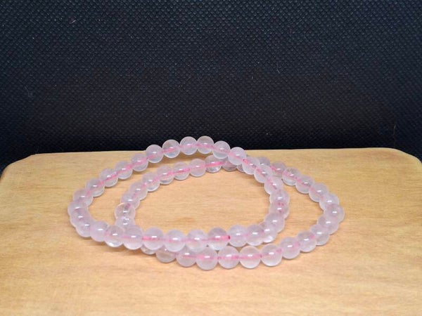 Rozenkwarts armband 6mm