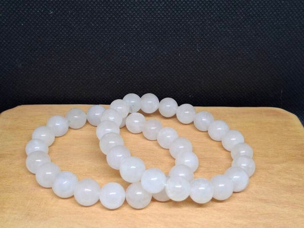 Witte maansteen armband 9mm