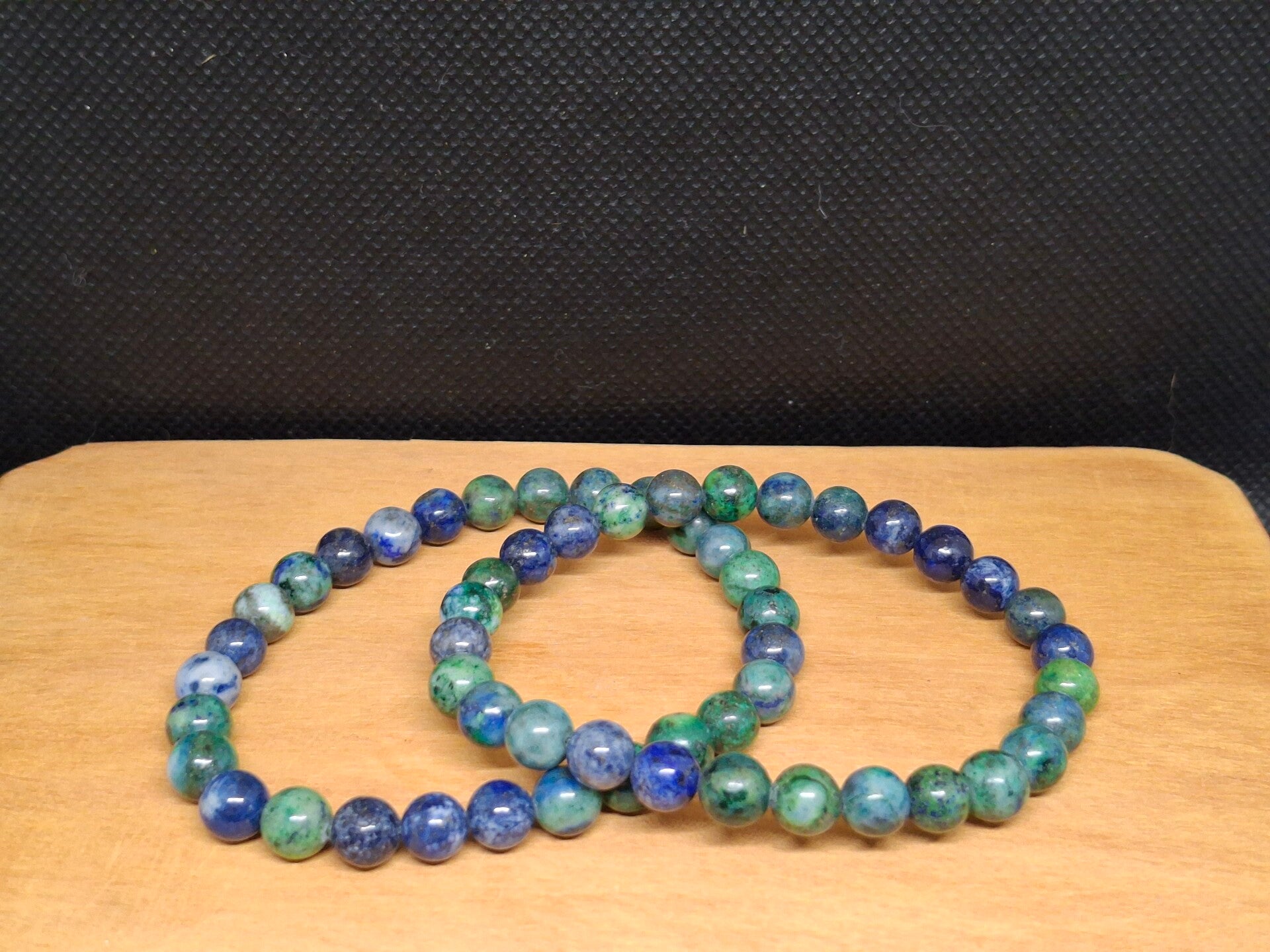 Azuriet-malachiet armband 6mm