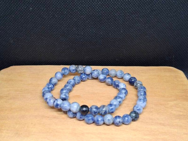 Sodaliet licht armband 6mm
