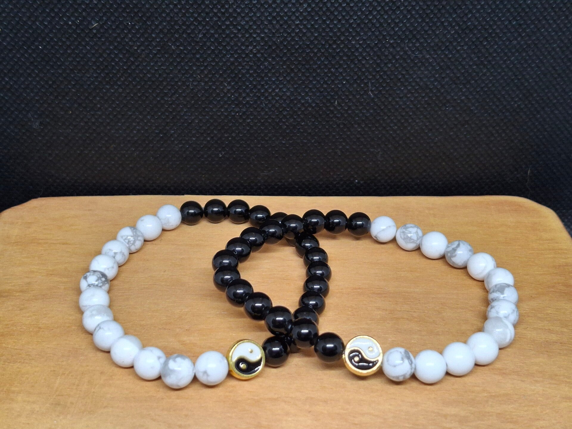 Howliet met Obsidiaan armband 6mm