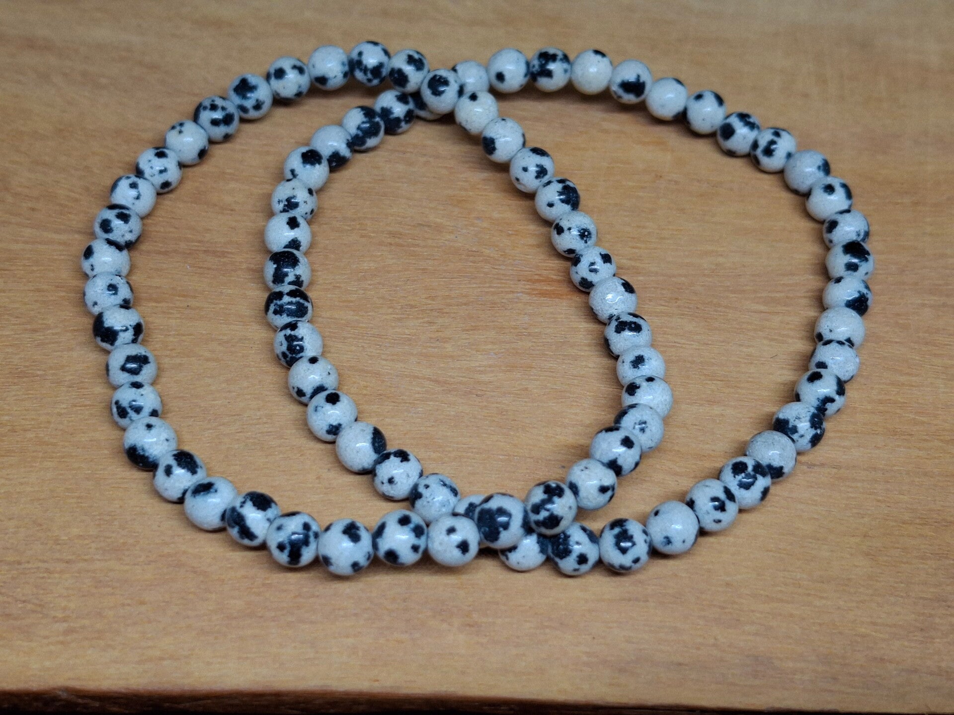 Dalmatier jaspis armband 4mm