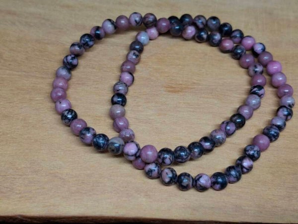 Rhodoniet armband 4mm