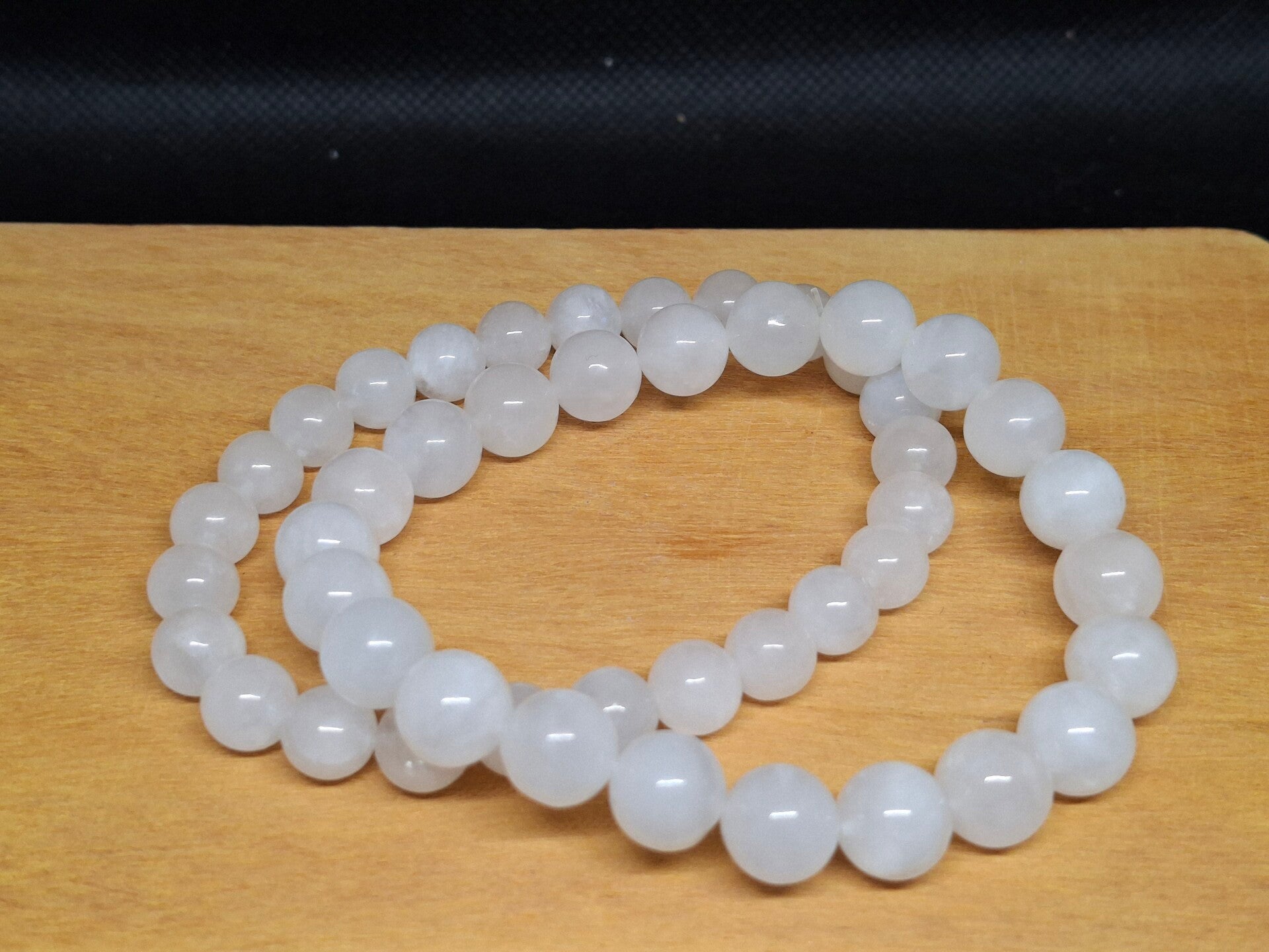 Witte maansteen armband 8mm