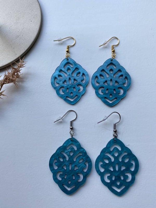 Barok hoops - turquoise