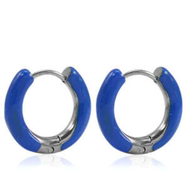 Blue hoops - 16 mm