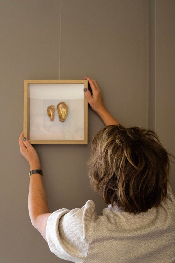 SeArt by Noa | wood | front oyster | 25x25 cm