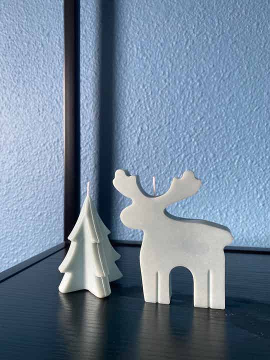 Reindeer & tree - set