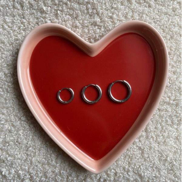 Basic hoops - per stuk (zilver)