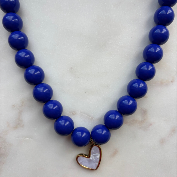 Blauwe kralenketting - diverse varianten