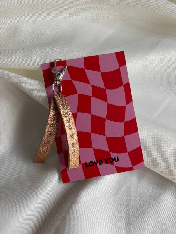 Gepersonaliseerde sleutelhanger - rosé