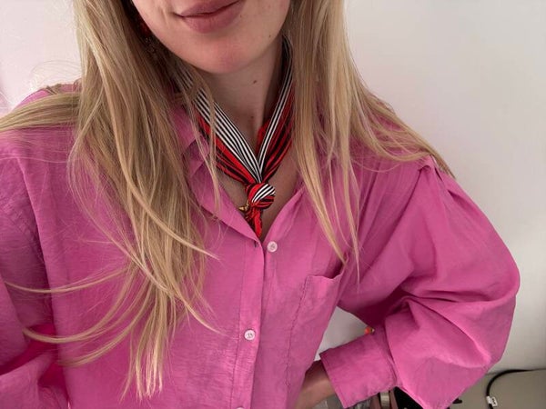 Sjaaltje - rood met print