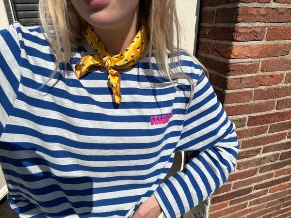 Sjaaltje - geel met print