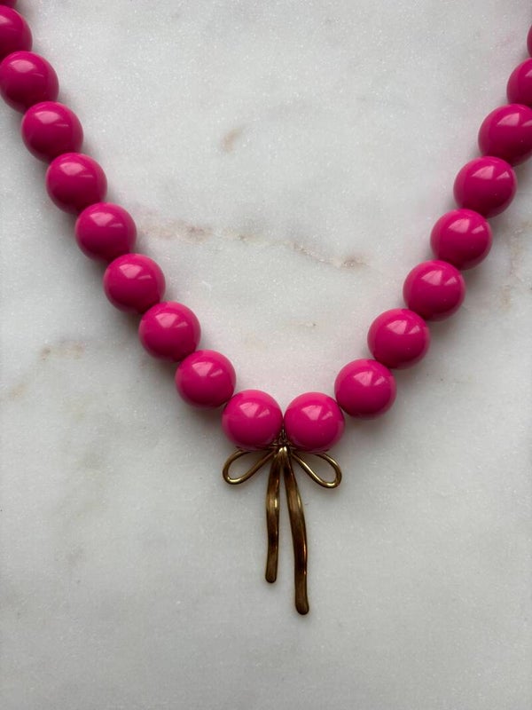 Roze kralenketting - diverse varianten