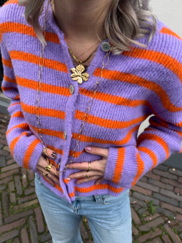 Ambika purple/orange knit