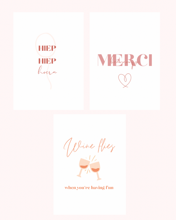 Bundel: 3 wenskaarten