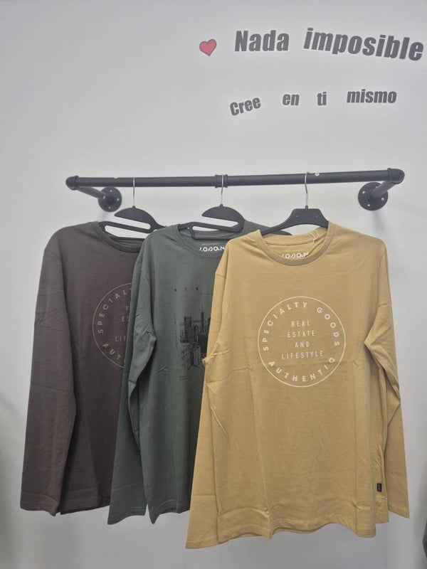 camiseta manga larga talla L
