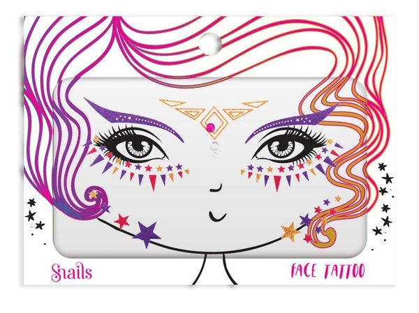 Gezichtstattoo Sterrenstof