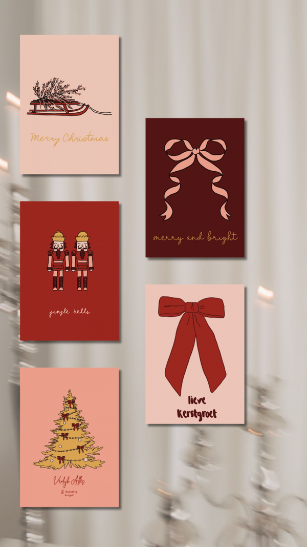 Merry & Bright | Kerstkaartenset