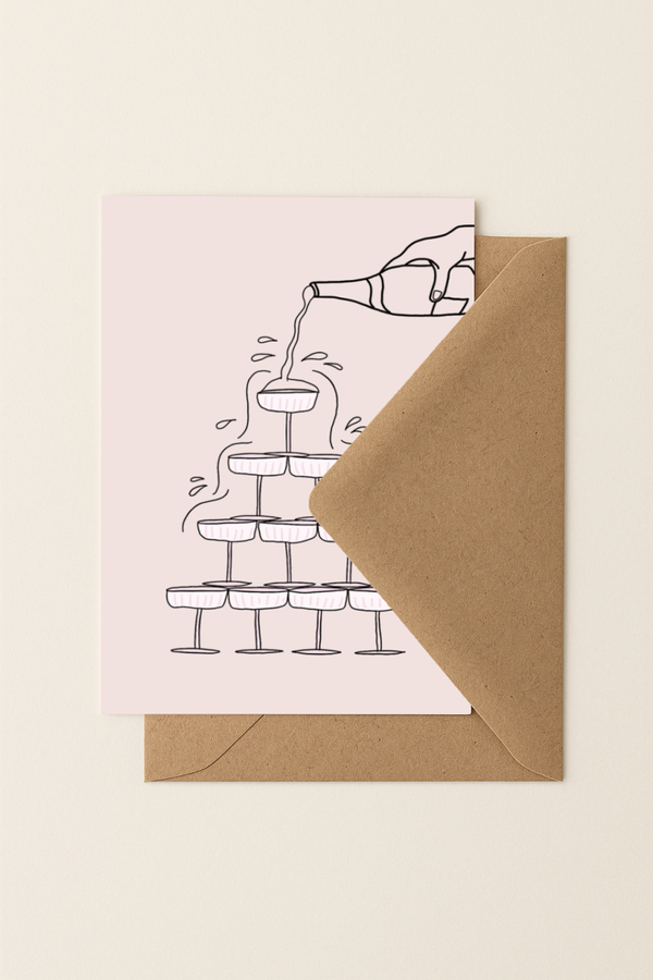 Champagne tower | A6 Kaartje