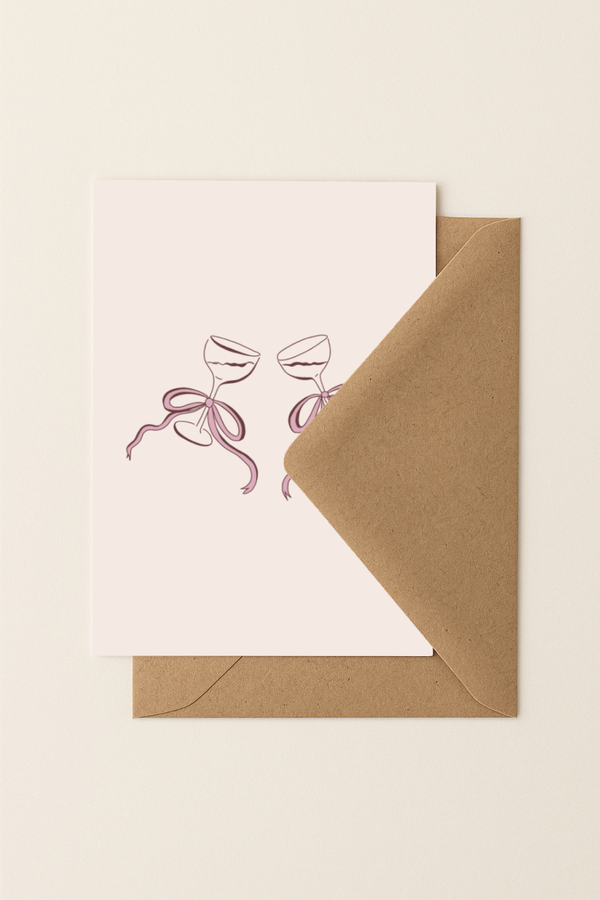 Cheers met champagne | A6 Kaartje