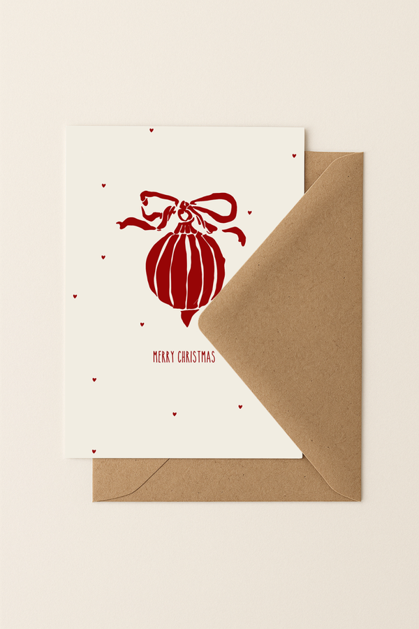 Merry Christmas Kerstbal | Kerstkaartje