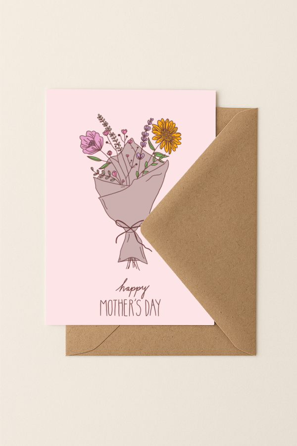 moederdag boeket | A6 Kaartje